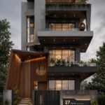 Modern residence facade design