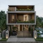 Contemporary home exterior design by TSC Design Studio